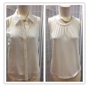 Chico’s/Catherine,blouses(2),white,formal, sizeS.: